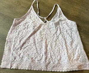 FREE PEOPLE WOMEN'S BLACK BRIGHT LIGHT EMBELLISHED CAMI TOP Sz XS thumbnail 1