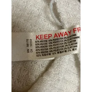 Free People Intimately Women's White Waffle Knit Long Sleeve Henley T Shrt Top S thumbnail 5