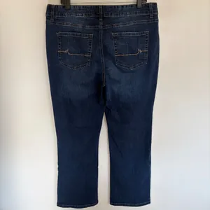 Maurices m jeans Womens 16 Short Mid Rise Dark Wash‎ Stretch Denim Blue Jeans thumbnail 10