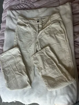 Lands' End off white cream corduroy pants thumbnail 1