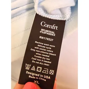 NWOT Comfrt Luna Lounge Pants XL Sky Baby Blue Wide‎ Straight Leg Drawstring thumbnail 9