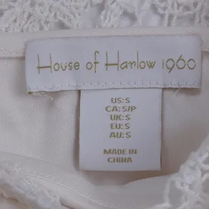 House of Harlow 1960 Ivory Crochet Floral Maxi Dress Sleeveless V-Neck Small thumbnail 6