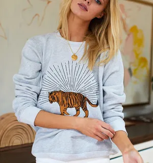 Emerson Fry Grey Tiger Sweatshirt Made in USA - size L MSRP $118! SOLD OUT!! thumbnail 1