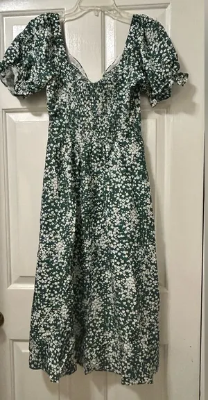 Floral Green dress thumbnail 1