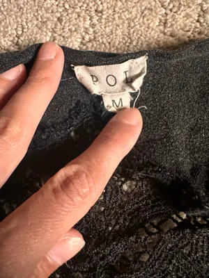 POL Black Lace Boho Blouse thumbnail 4