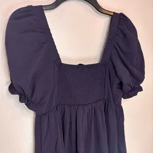 Crystal Doll Juniors' Square-Neck Puff-Sleeve Mini Dress Size Small thumbnail 5