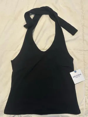 Arizona Jeans Black Halter Neck Tank Top thumbnail 1