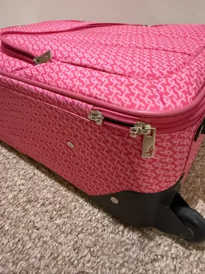 Girls Pink Patterned Travel Tote and Carry-On Set thumbnail 8