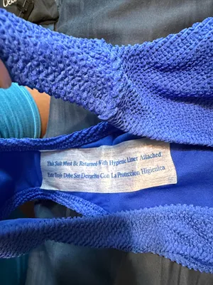Shade & Shore Royal Blue Textured Bikini Bottom thumbnail 8
