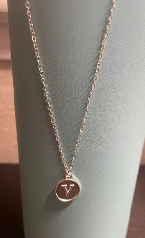 Letter V Necklace Silver thumbnail 1