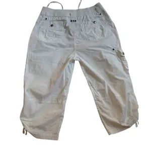 Bay Studio white capri Jogger size 8 Gray thumbnail 5