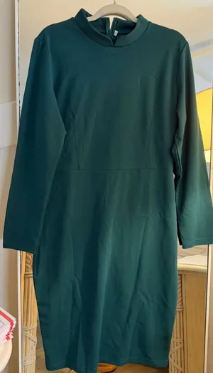 NEW Green Career Long Sleeve Midi Dress XL thumbnail 1