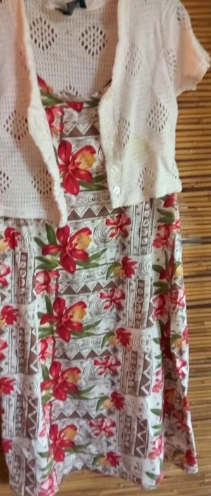 Zoey & Beth M Boho Crocheted Crop Jacket Dress thumbnail 1