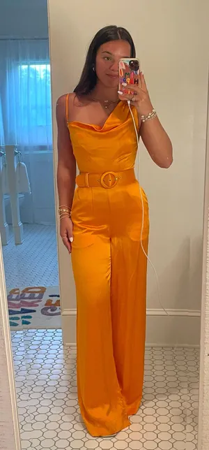 Nicholas Orange Jumpsuit Size 00 thumbnail 6