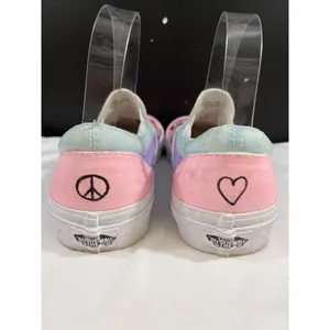 Vans Unisex Pink Hand Drawn Slip-on Sneakers Size M7 & W8.5 SKU 6082 thumbnail 4