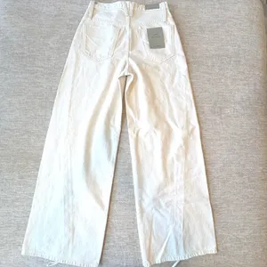 NWT HUDSON James High Rise Wide Leg Forward Seam Ecru Jeans‎ Womens 27 Ret $265 thumbnail 6