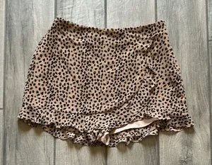 Cotton Candy Tan and Black Leopard Skirt thumbnail 1