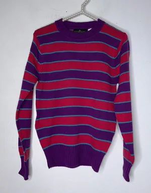 New Vintage Boundary Waters Daytons Acrylic Stripe Crew‎ Neck Sweater Small thumbnail 1