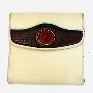 Dooney & Bourke Vintage Wallet, Bone All Weather Leather, British Tan, Kisslock thumbnail 13