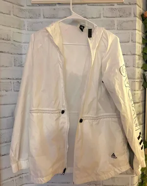 Adidas White  Windbreaker thumbnail 1