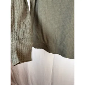 Green Tea Top Womens Small Olive Green Waffle Knit Thermal Long Sleeve thumbnail 4