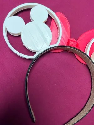 Disney's Crystal Red Bow with Iridescent Minnie Mouse Ears Headband thumbnail 7