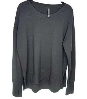Athleta Crewneck Sweatshirt Tunic Size Small Black Soft Pullover Athleisure thumbnail 1