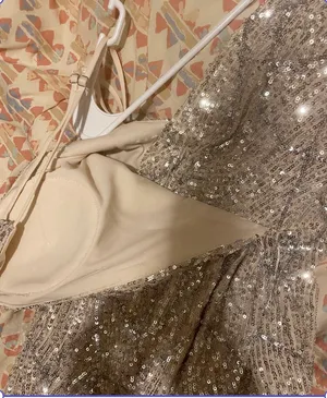 Sequin Prom Dress Silver thumbnail 4
