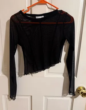 ASOS design mesh crop top  thumbnail 1