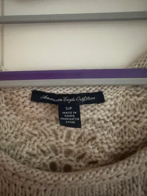 American Eagle Outfitters Crochet Knit Sweater Top thumbnail 2