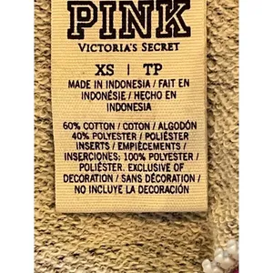 PINK Victoria's Secret Sweatshirt Women XS Purple Gray‎ Hooded Half Zip Retro thumbnail 10