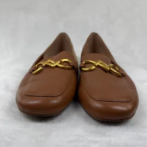 Naturalizer Adiline Loafers English Tea Brown Leather Square Toe 9.5W‎ thumbnail 2