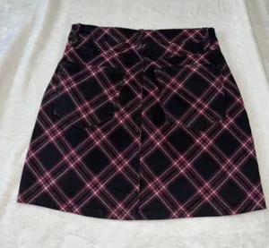 SO plaid zipper mini skirt thumbnail 1