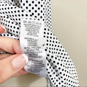 Adrianna Papell Accordion Pleats Sleeveless Smock Neck White/Black Polka Dot Top thumbnail 6