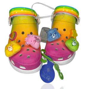 M 5 / W 7 - RARE Crocs Care Bears Clog‎ Multicolor Light Up Brand New thumbnail 2