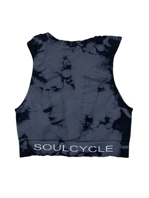 SoulCycle By NLX Black Tie Dye Cropped Tank Top Yoga Pilates Athleisure S thumbnail 3