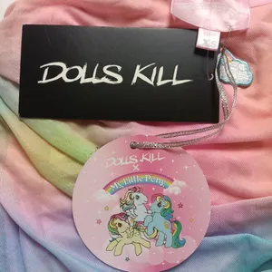 NWT Dolls Kill x My Little Pony Dress Pastel Rainbow Cinched Size XS New thumbnail 5