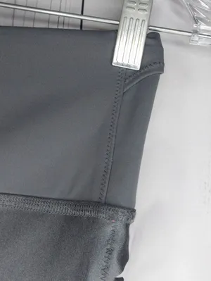 FP Movement By Free People Ruffled Festival Fringe Edgy Metallic Gray Leggings thumbnail 3