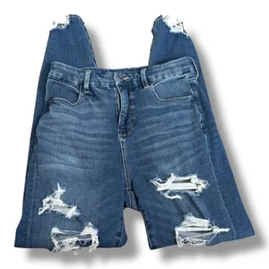 American Eagle The Dream Jean Distressed Skinny Jeans Size 4 Regular Stretch‎ thumbnail 3