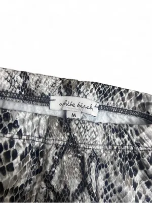 White Birch Snake Print Leggings - Gray/Black Animal Print Pants Size Medium thumbnail 3