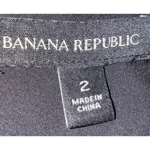Chic Banana Republic Pleated Ruffle Cuff Sheath Dress Lined Pockets Black‎ SZ 2 thumbnail 6