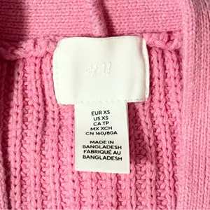 H&M RIB-KNIT CARDIGAN in Pink - Size: XS thumbnail 3