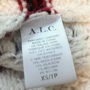 ALC Frank Zaira Striped Turtleneck‎ Sweater Mohair Blend size XS thumbnail 7