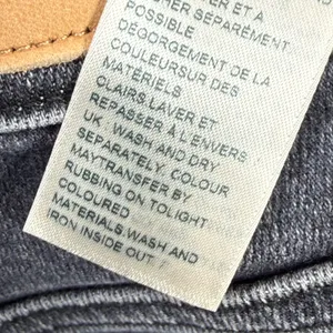 7 For All Mankind Luxe Vintage High‎ Rise Flare Jeans Black 23 Distressed Hem thumbnail 11