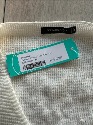 Staccato Eyrwin V Neck Tunic Sweater Off White M NET STITCH FIX thumbnail 6