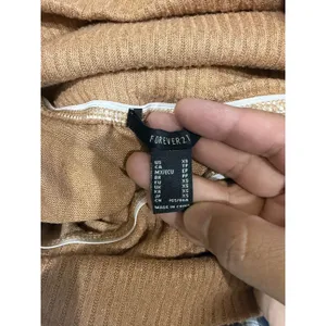 Forever 21 brown ribbed wide-leg lounge pants — Size XS thumbnail 6