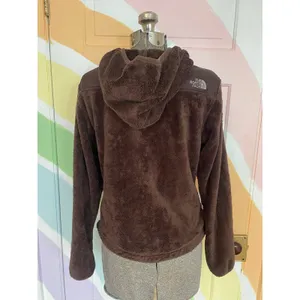 The North Face Osito Hooded Fleece Jacket Womens Small Brown Plush Full Zip thumbnail 5