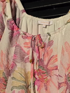 Olivaceous Pink Puff-Sleeve Mini Dress Medium thumbnail 3