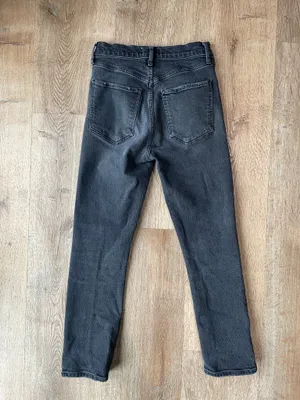 AGOLDE High Rise Skinny Jeans Size 25 Washed Black Button Fly Vintage Fade thumbnail 5