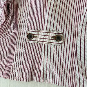 Cabi Captain's Seersucker Striped 2-Button Blazer Womens 10 Red White thumbnail 9
